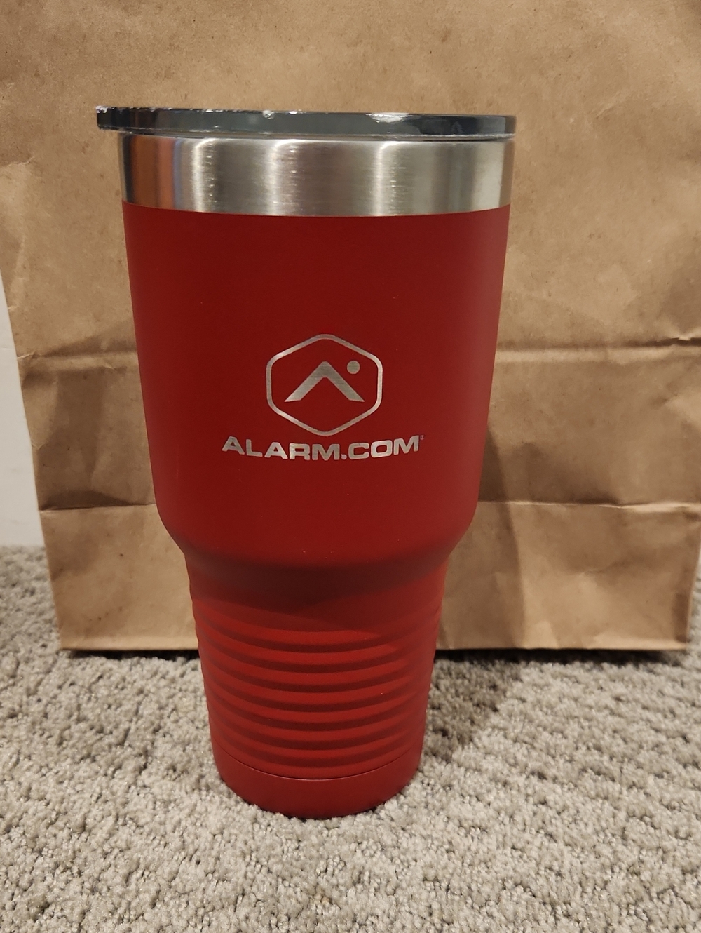 Nice Promo Tumbler Alarm.com Red Insulated Tumbler
